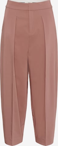 Loosefit Pantalon à plis 'Barrel' InWear en rose : devant