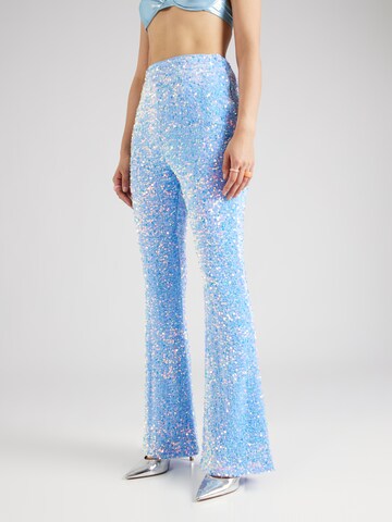 Nasty Gal Flared Trousers in Blue: front