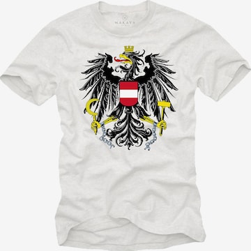 MAKAYA Shirt 'AT-Adler groß' in White: front