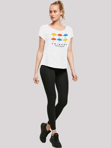 F4NT4STIC T-Shirt 'FRIENDS Bunte Regenschirme' in Weiß