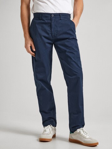 Pepe Jeans Slim fit Chino Pants in Blue: front
