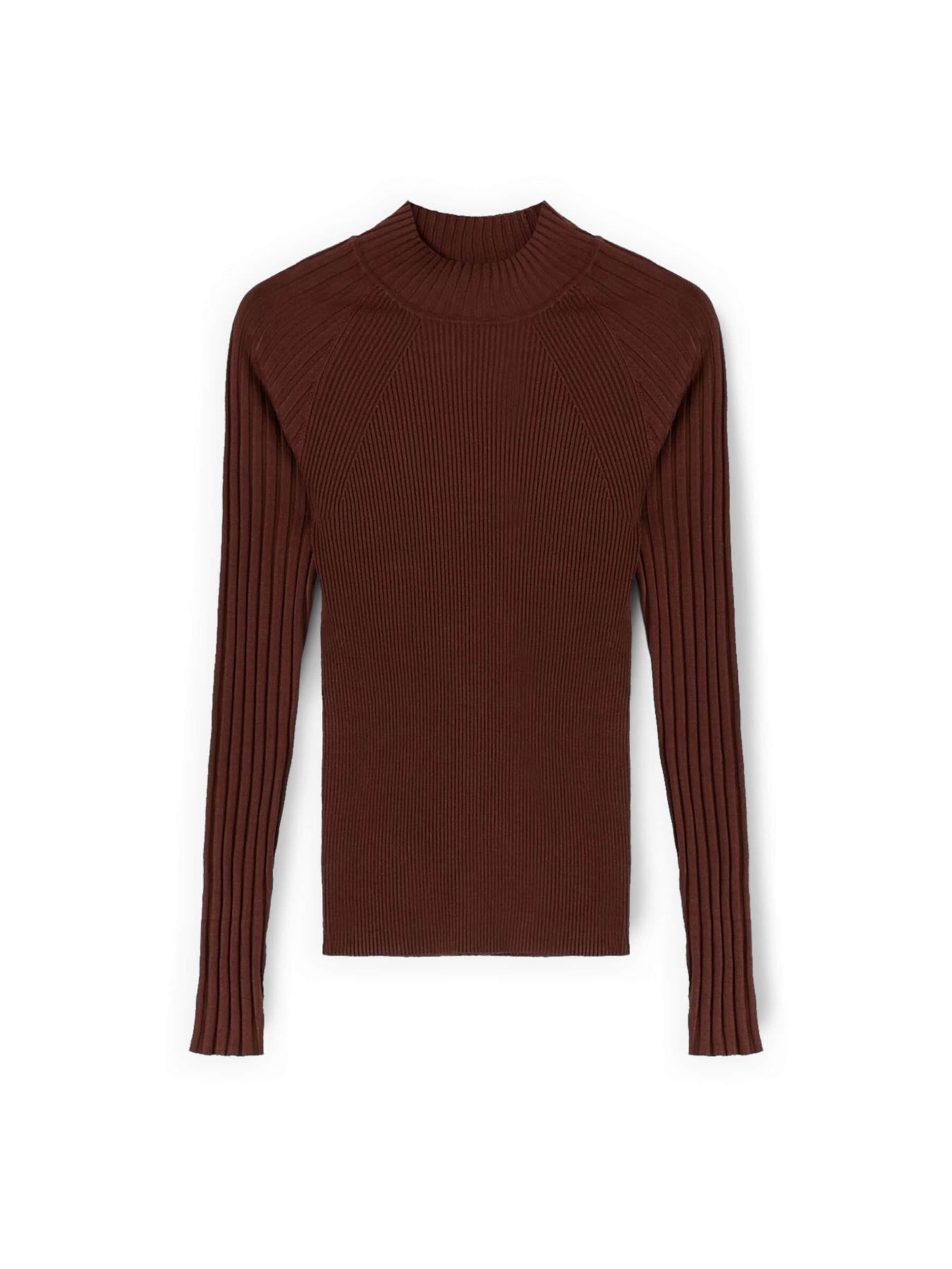 MOTIVI Trui in Bruin: voorkant