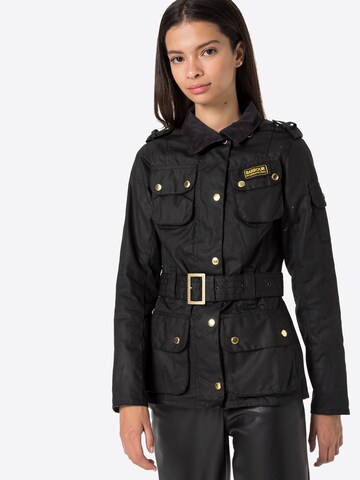 Veste mi-saison Barbour International en noir : devant