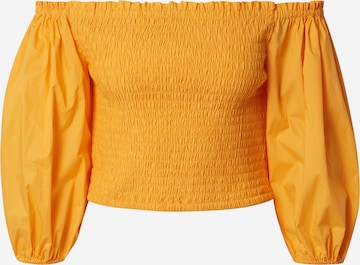 PATRIZIA PEPE - Blusa 'CAMICIA' en amarillo: frente