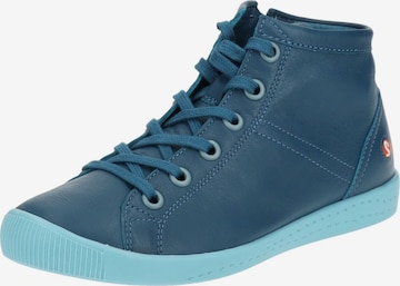 Softinos Sneakers hoog in Blauw: voorkant