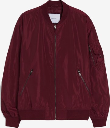 Veste mi-saison Bershka en rouge : devant