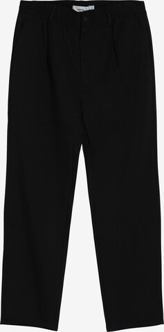 Pantalon à pince Bershka en noir : devant