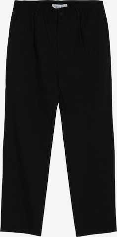 Bershka Pleat-Front Pants in Black: front