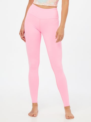 Hey Honey Skinny Sports trousers in Pink: front