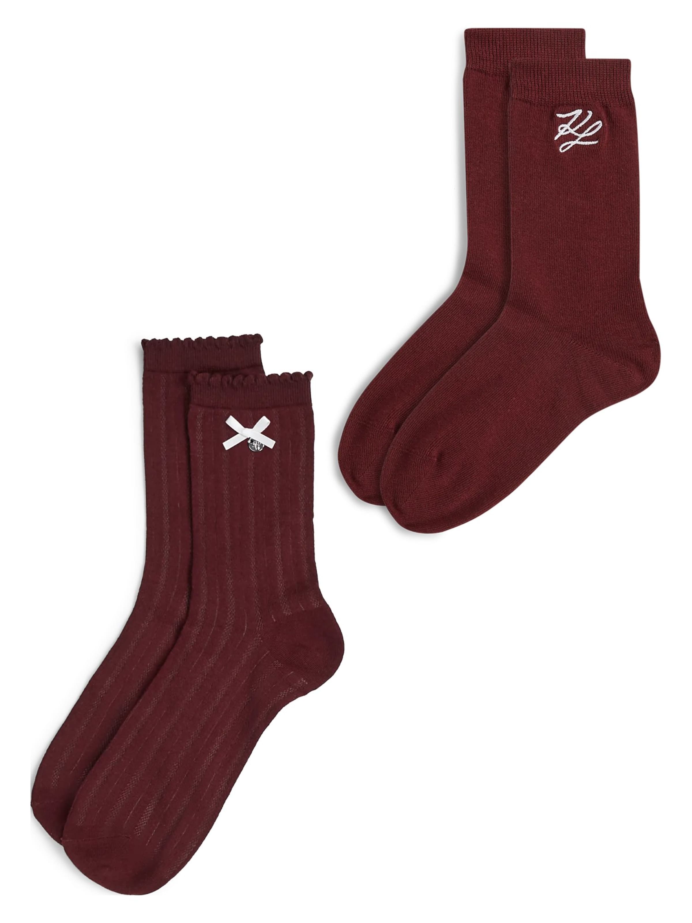 Chaussettes 'Autograph' Karl Lagerfeld en rouge : devant