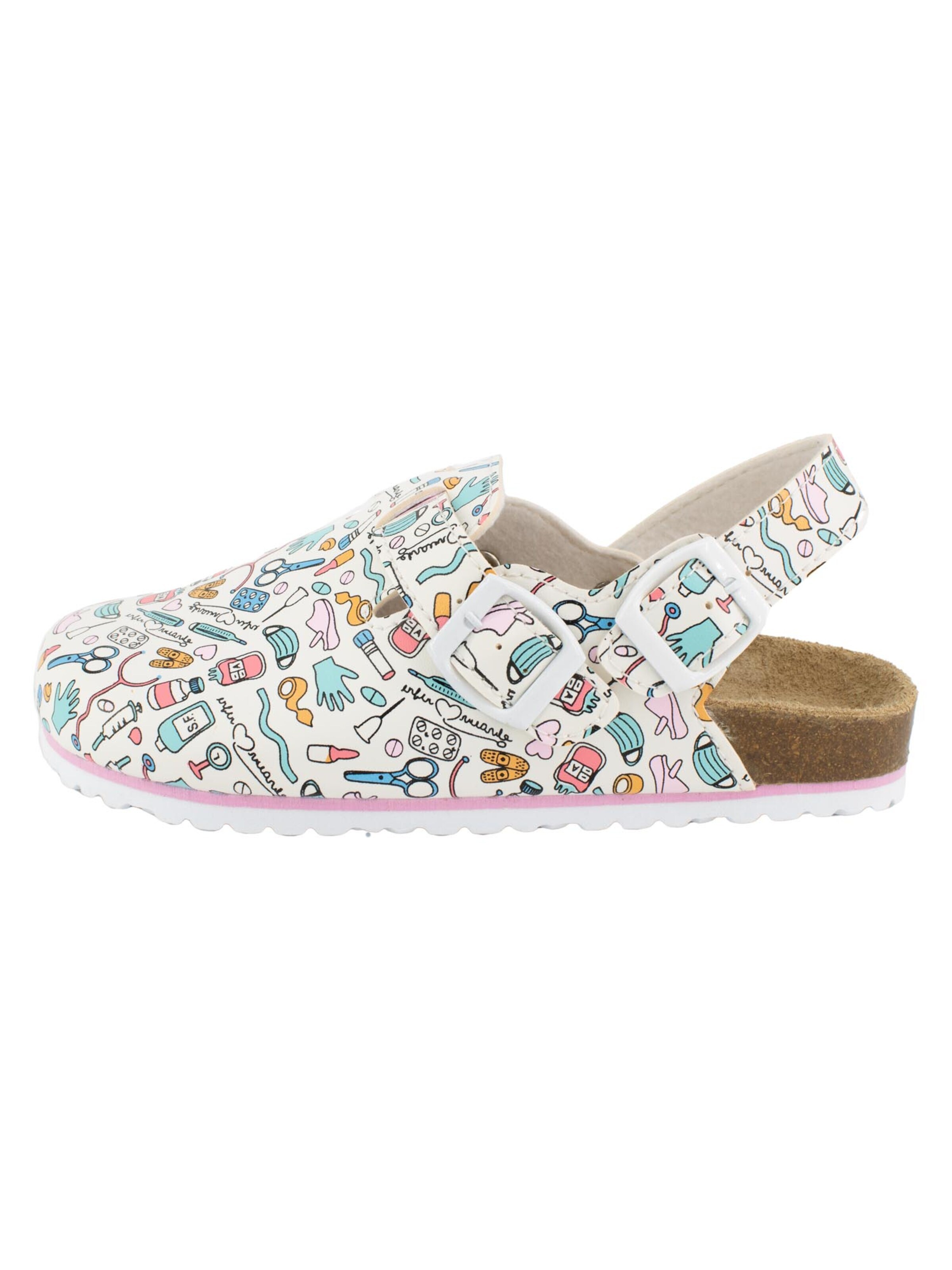 SUPERSOFT by Indigo Clogs 'Classic' in White: front