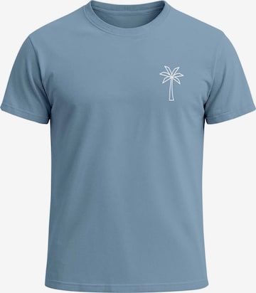 Neverless Shirt 'Palme Polygon' in Blue: front