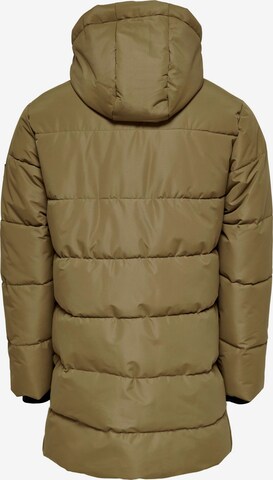 Manteau d’hiver 'Carl' Only & Sons en vert