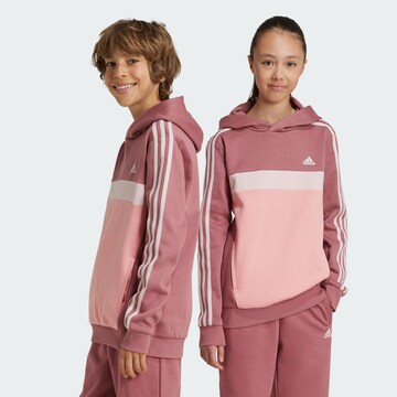 ADIDAS PERFORMANCE Sports sweatshirt ' Tiberio 3-Stripes Colorblock Fleece Hoodie Kids ' in Pink: front
