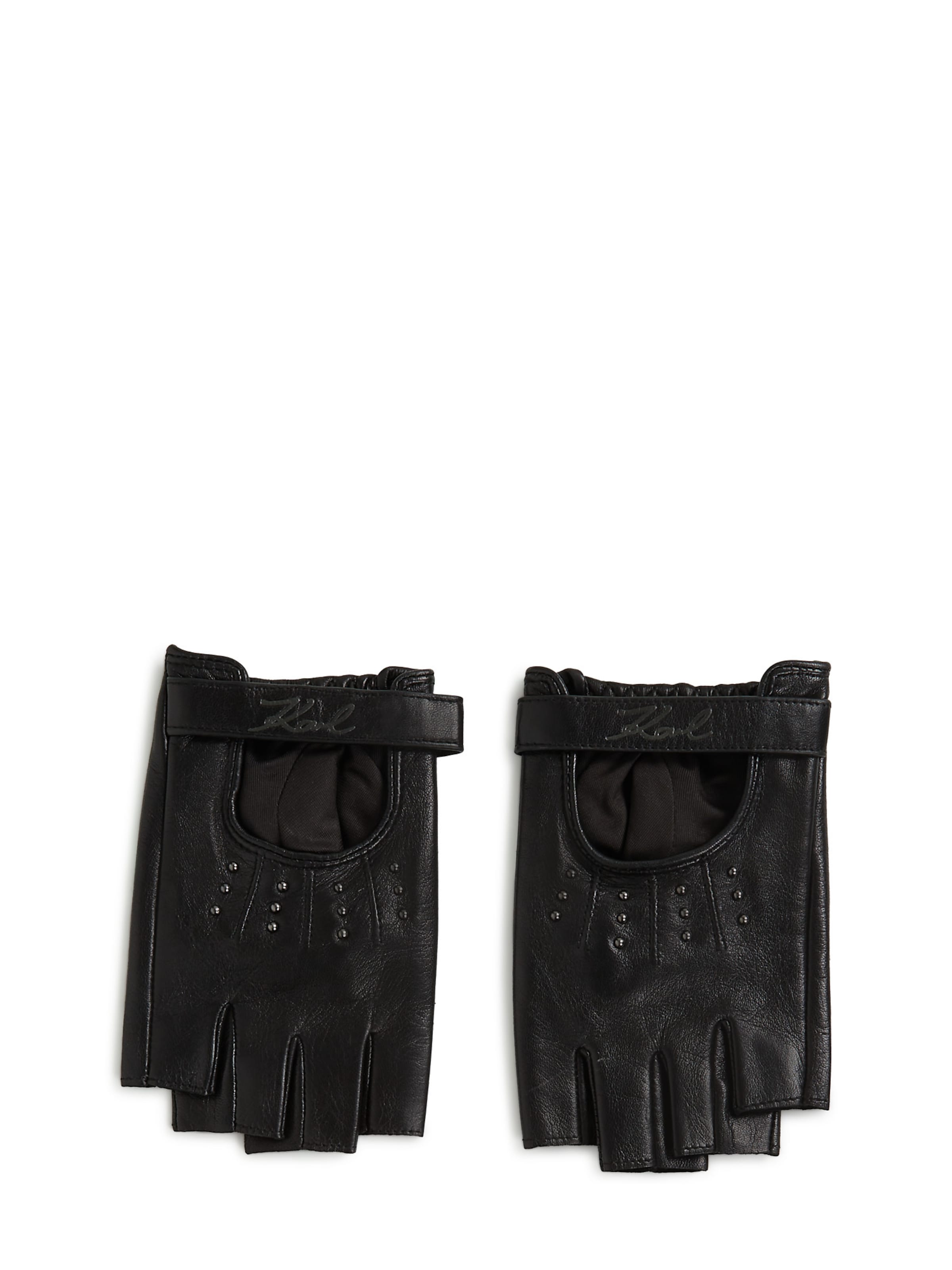 Karl Lagerfeld Rövid ujjú kesztyű - fekete: elől