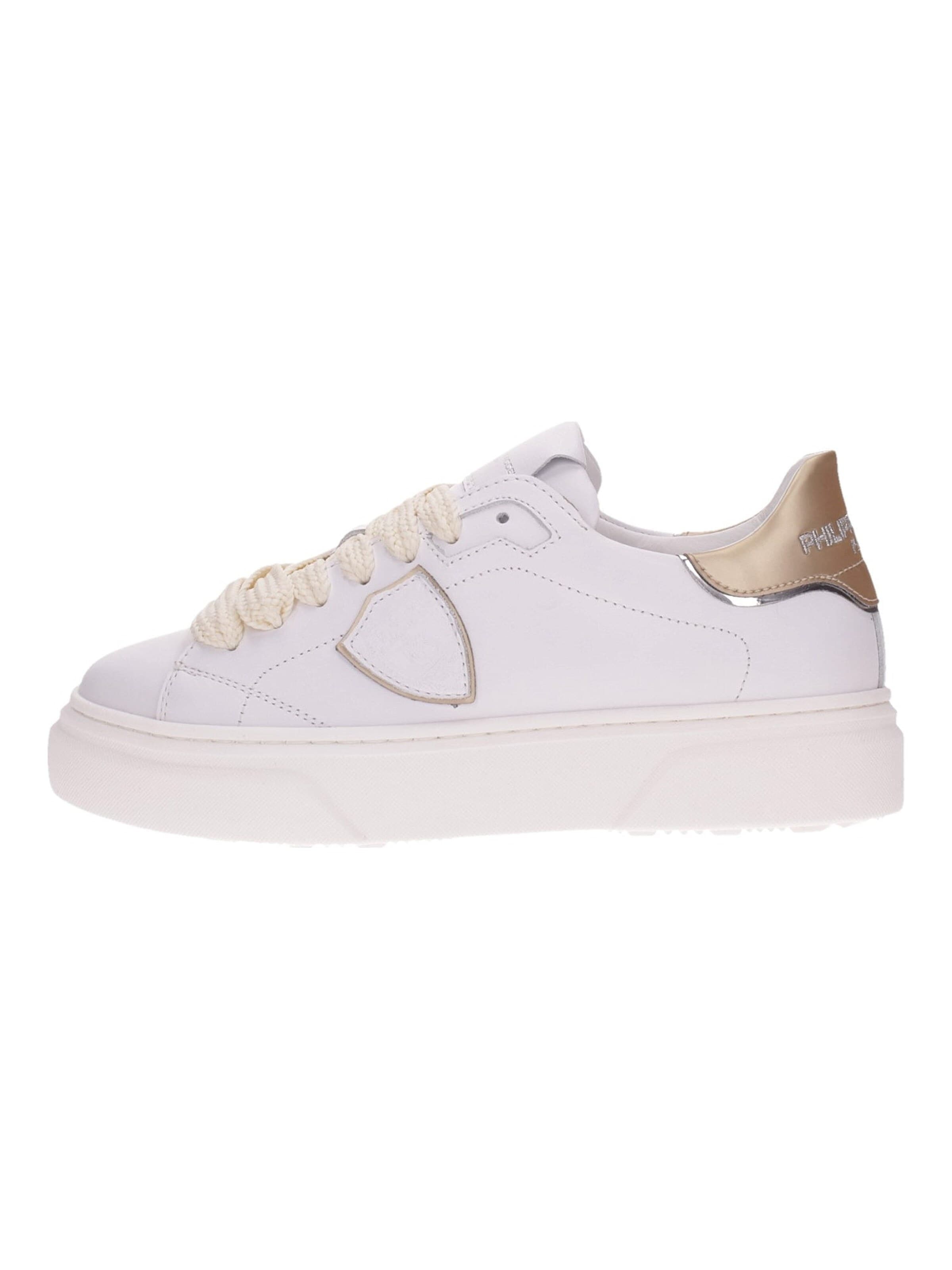 Sneaker bassa di Philippe Model in bianco: frontale