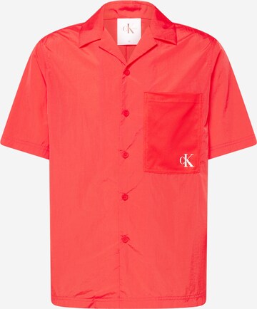 Calvin Klein Jeans Regular fit Button Up Shirt in Red: front