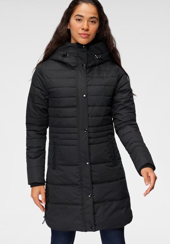 POLARINO Outdoor Coat in Black: front