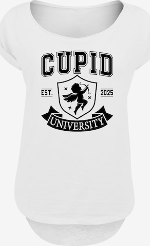 F4NT4STIC Shirt 'Cupid University Valentinstag' in Wit: voorkant