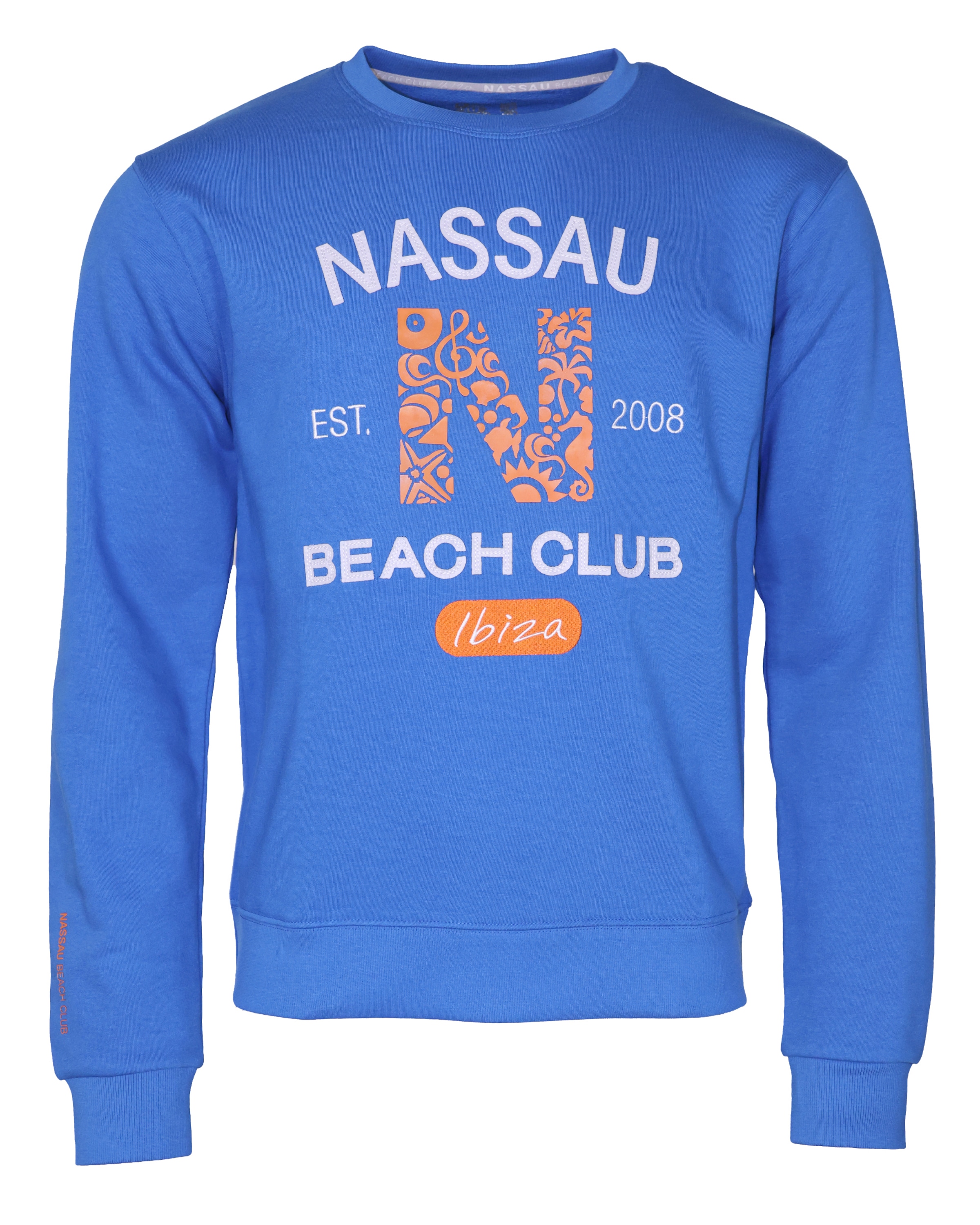 NASSAU Beach Club Sweatshirt ' NB22010 ' in Blau: Vorderseite