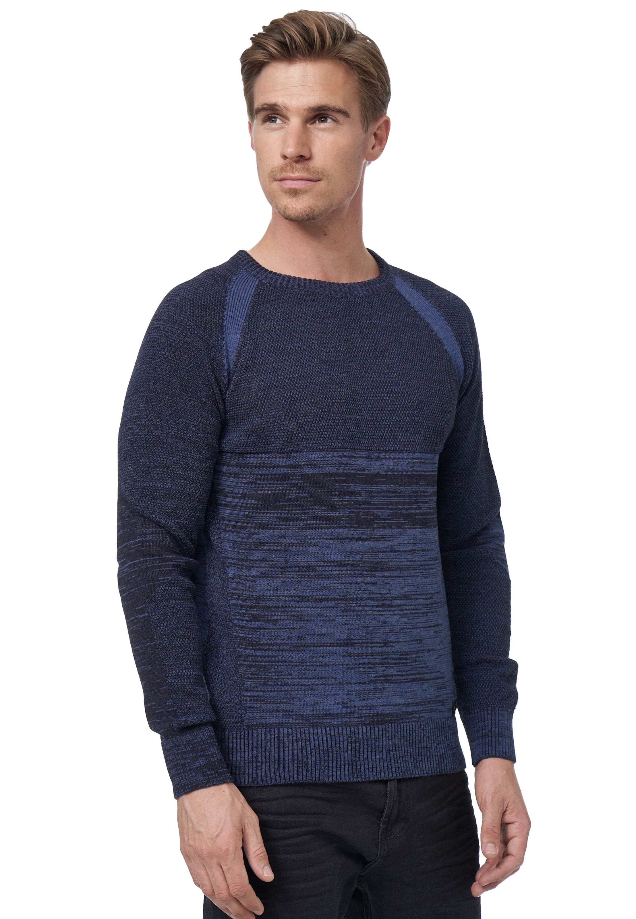 Rusty Neal Pullover in Blau: Vorderseite
