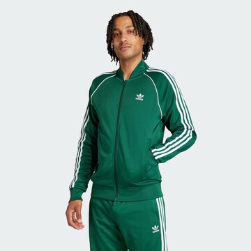 ADIDAS ORIGINALS - Sudadera con cremallera 'Adicolor Classics SST' en verde: frente