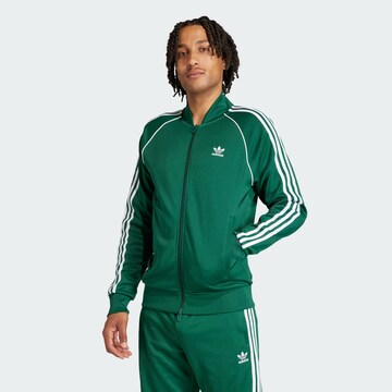 ADIDAS ORIGINALS Sweatjacke 'Adicolor Classics SST' in Grün: predná strana