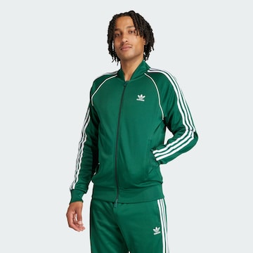 ADIDAS ORIGINALS Sweatjacke 'Adicolor Classics SST' in Grün: predná strana