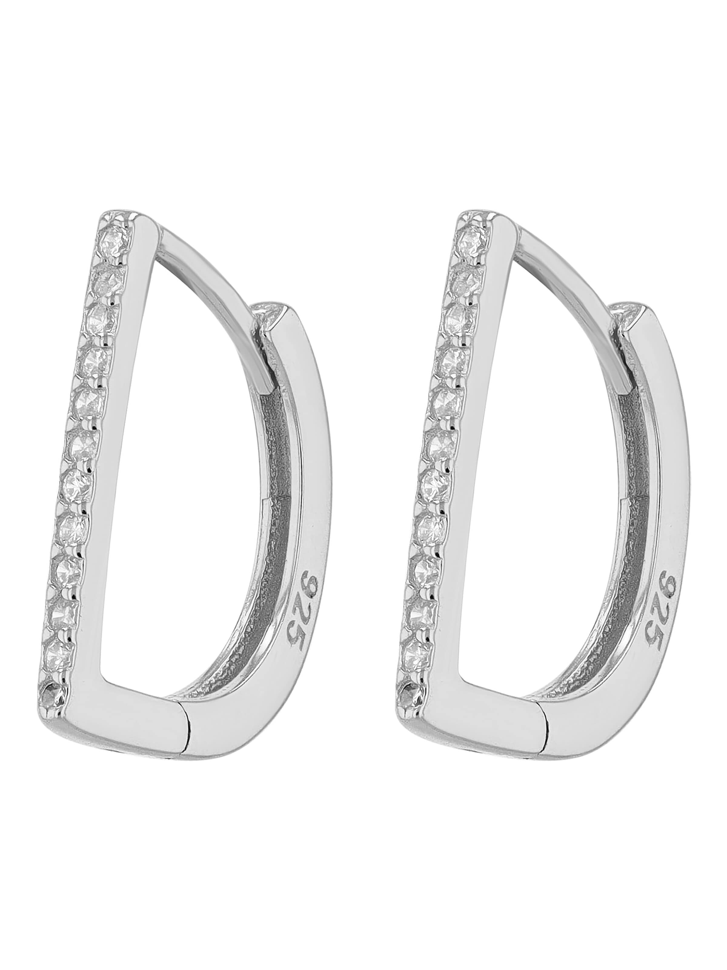 Akzent Earrings '"Marielle" aus 925 Sterlingsilber, vergoldet' in Silver