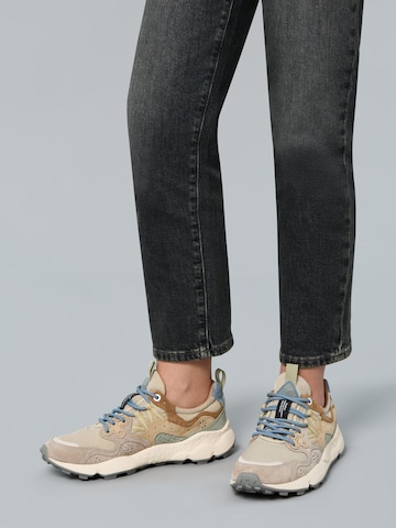 Flower Mountain Platform trainers 'YAMANO 3 UNI' in Beige: front