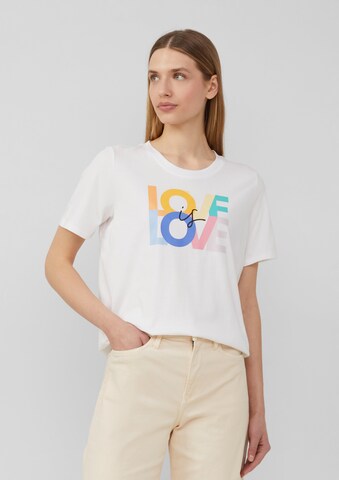 T-shirt s.Oliver en blanc : devant