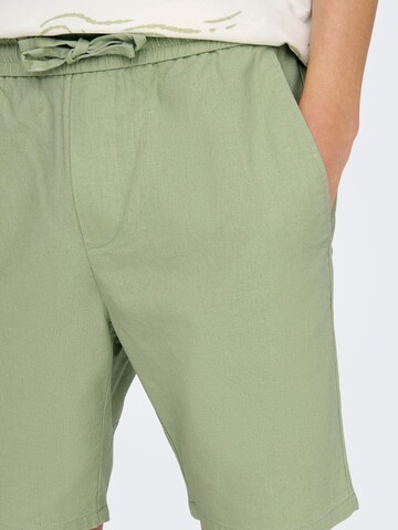 Regular Pantalon 'Linus' Only & Sons en vert