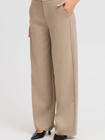 Fransa Loosefit Broek in Bruin: voorkant