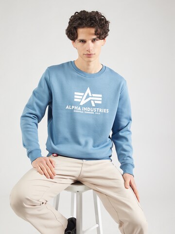 ALPHA INDUSTRIES Sweatshirt in Blue: front