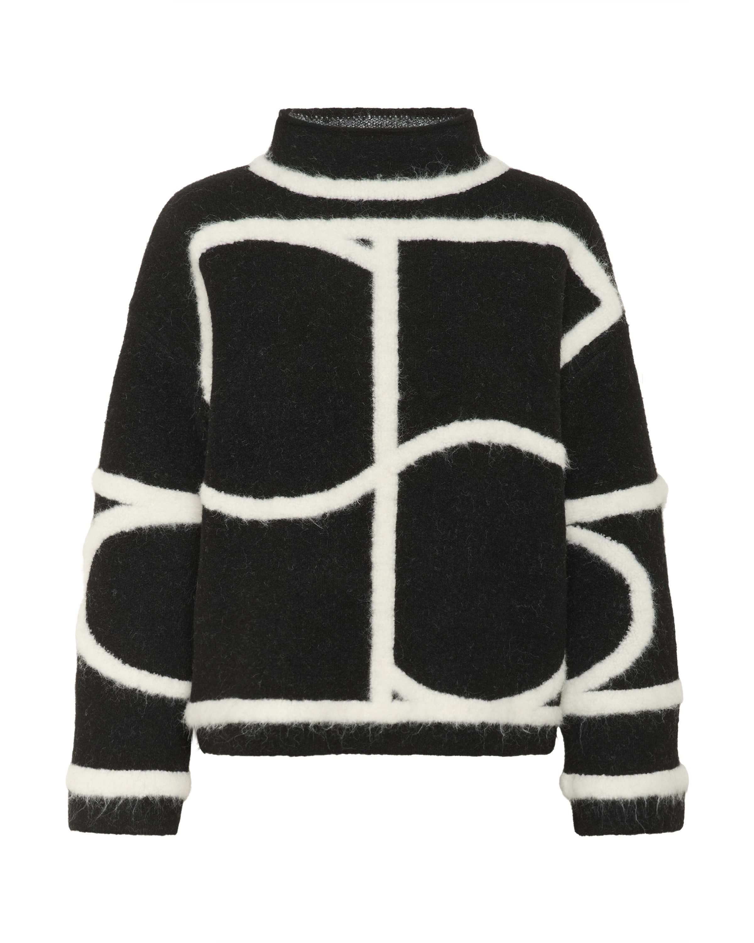 SOAKED IN LUXURY Sweater 'Sorea' in Black / White, Item view