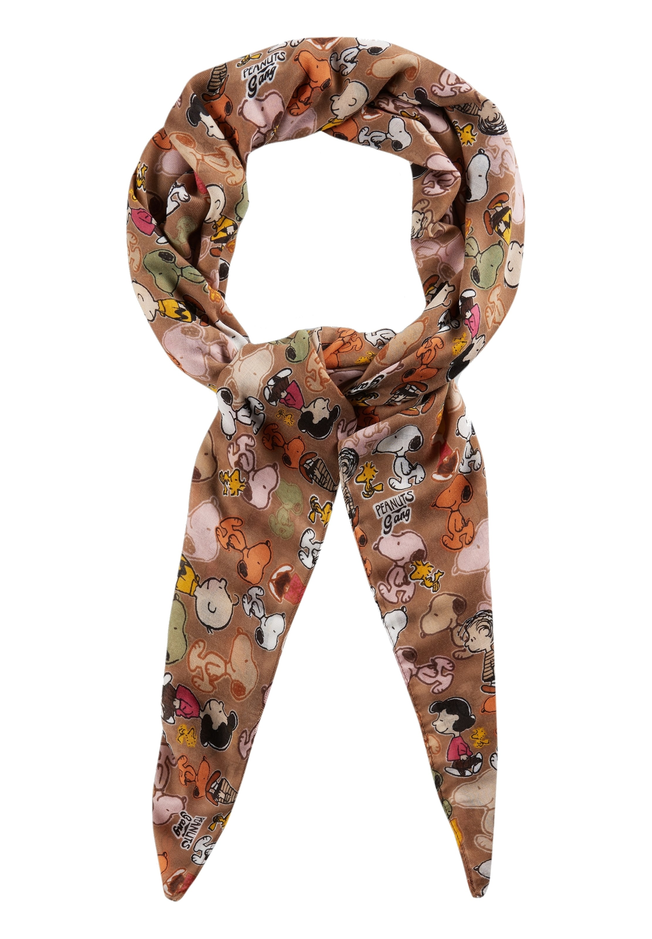 CODELLO Shawl 'Peanuts' in Brown: front