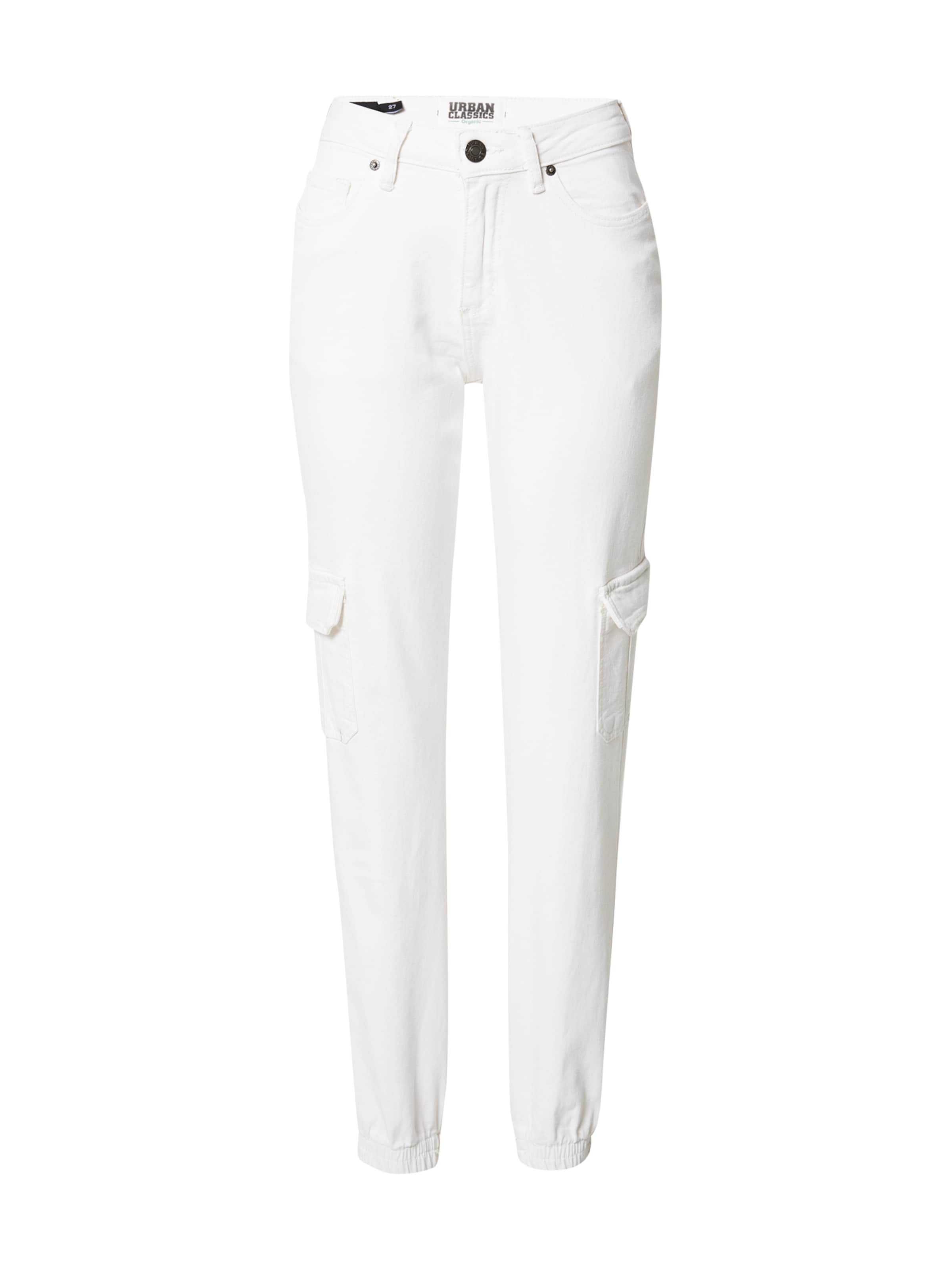 Tapered Jeans cargo di Urban Classics in bianco: frontale