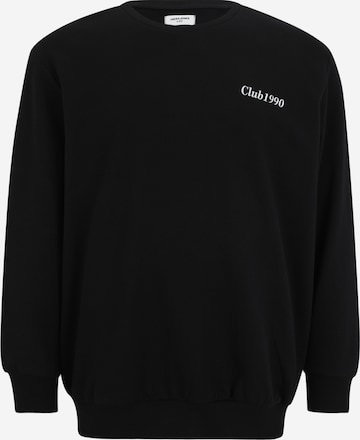 Jack & Jones Plus - Sudadera 'JJEBRADLEY' en negro: frente