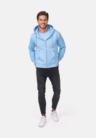 smiler. Zip-Up Hoodie in Blue