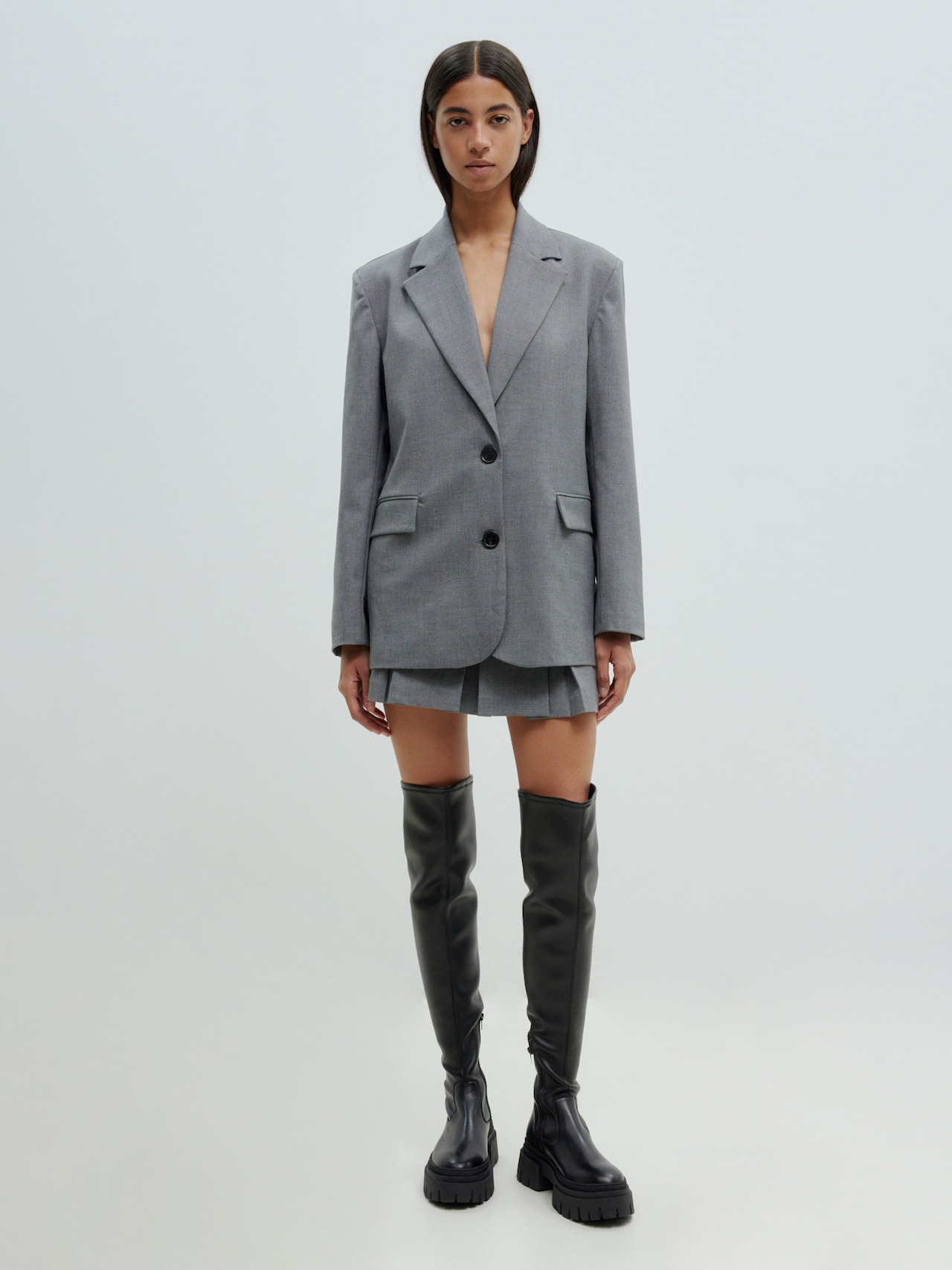 EDITED Blazer 'Kainoa' grå-meleret