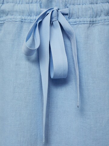 MANGO Wide leg Broek 'Begur' in Blauw