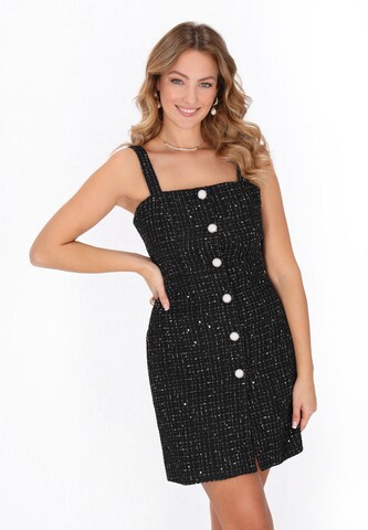 faina - Vestido em preto: frente