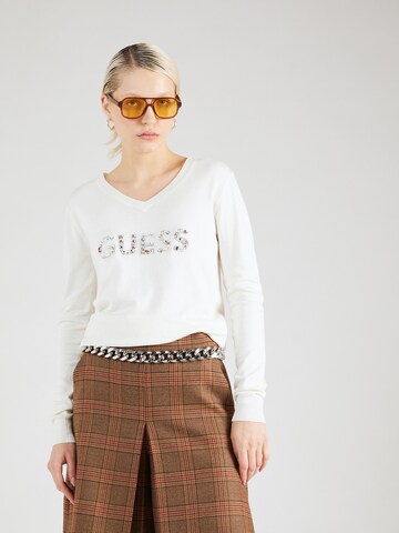 Pull-over 'HAILEY' GUESS en blanc : devant