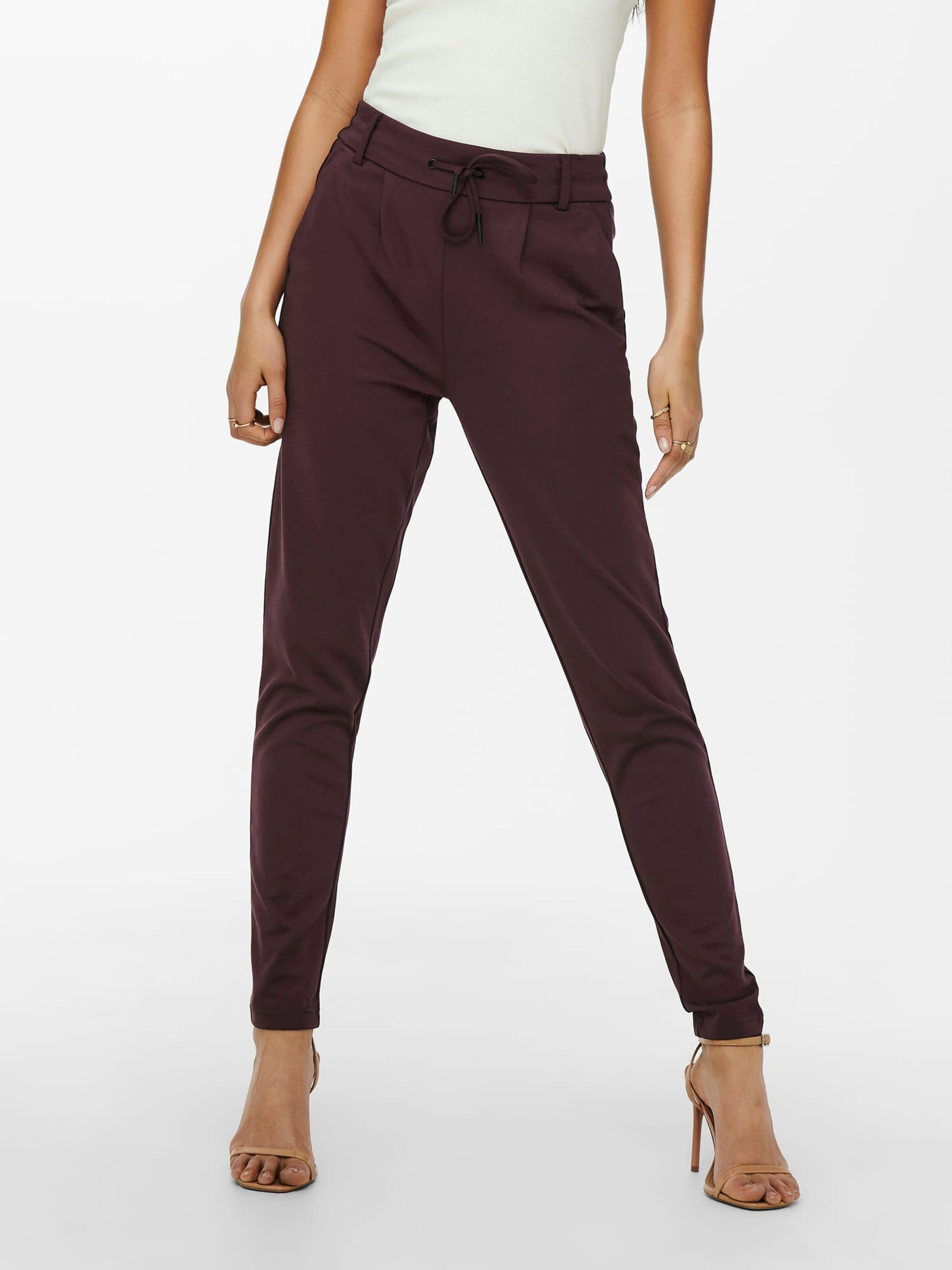 ONLY Baggy Broek 'poptrash' in Rood: voorkant