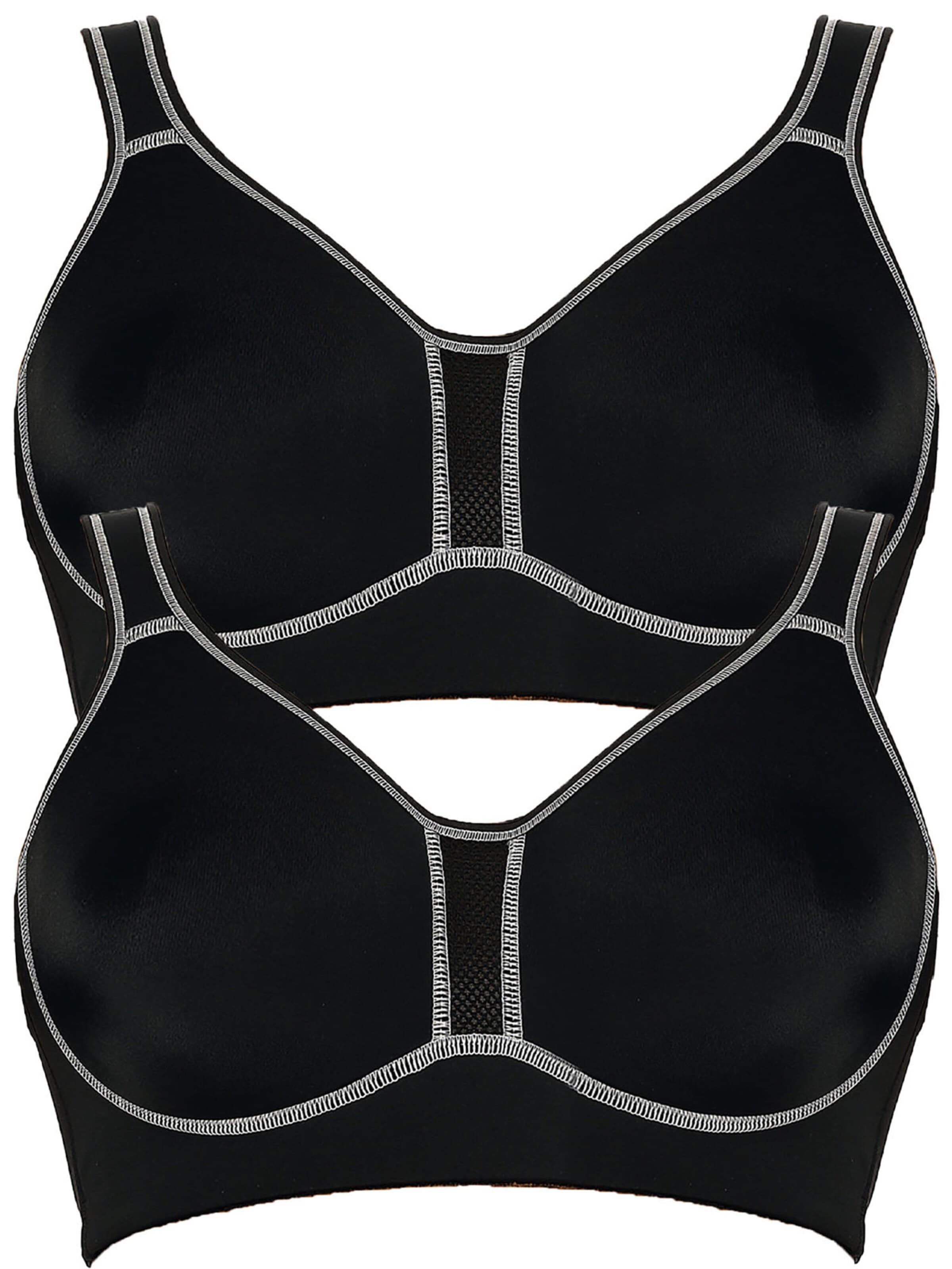 VIANIA Bustier BH 'Performance'‌‌ in Schwarz: Vorderseite