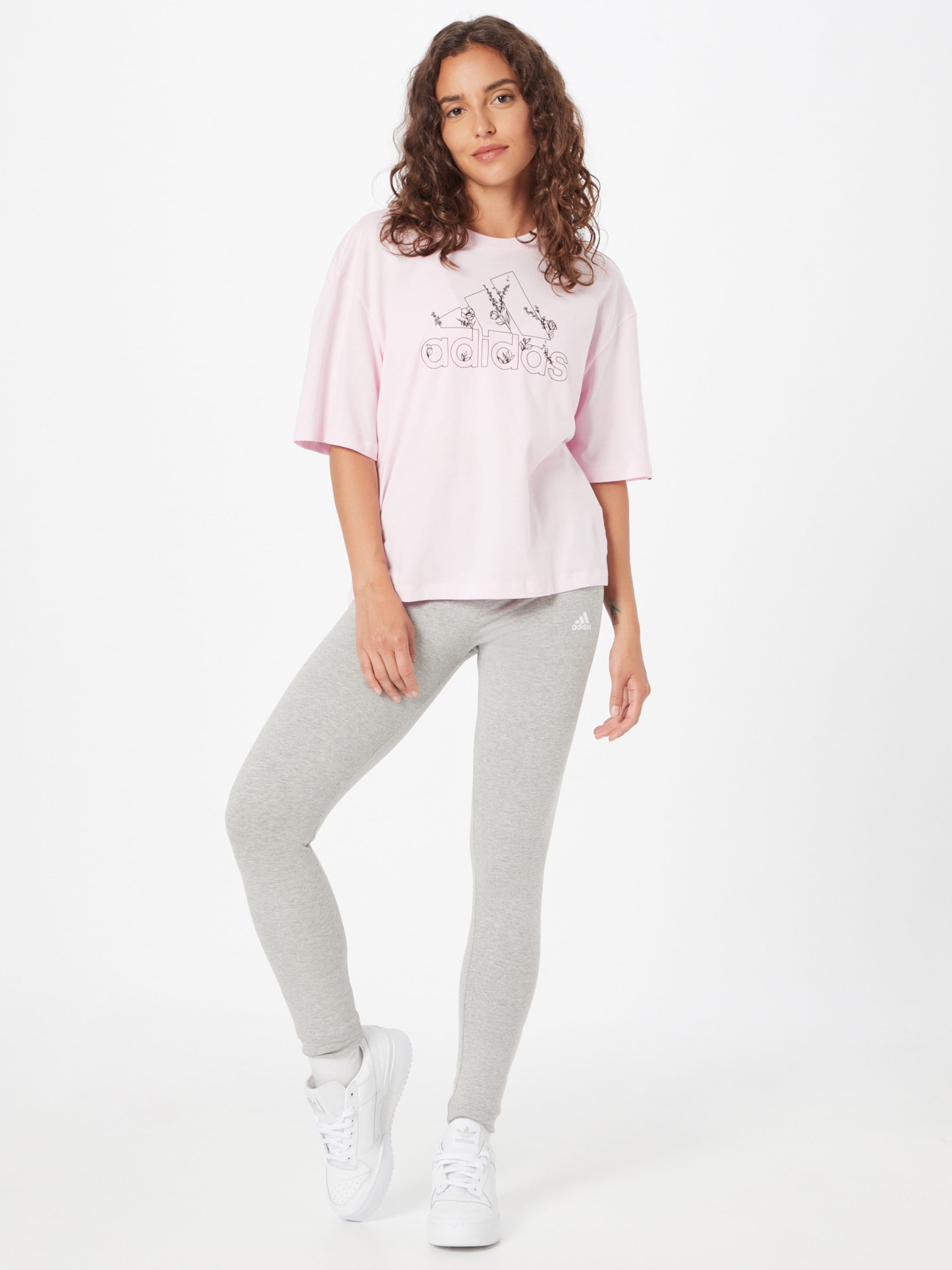 Adidas leggings grau clearance rosa