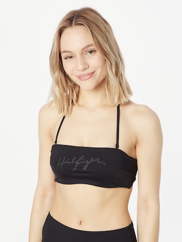 Tommy Hilfiger Underwear - Bandeau Top de bikini en negro: frente