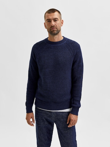 SELECTED HOMME Sweater 'Senni' in Blue: front