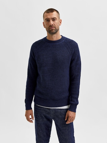 SELECTED HOMME Trui 'Senni' in Blauw: voorkant