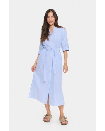 SAINT TROPEZ Blousejurk 'Hadda' in Blauw: voorkant